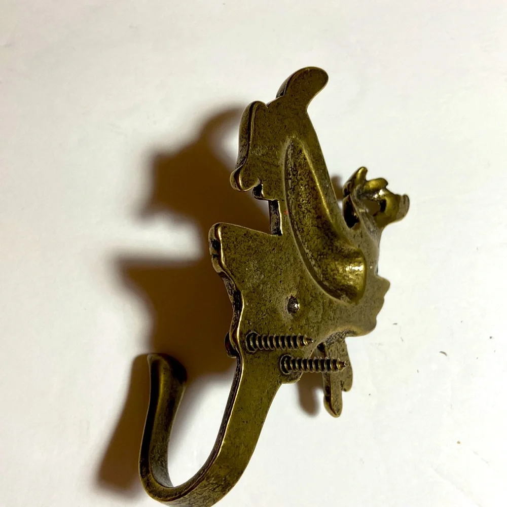 Natural Wonder Deer Brass Hook, Antique Brass